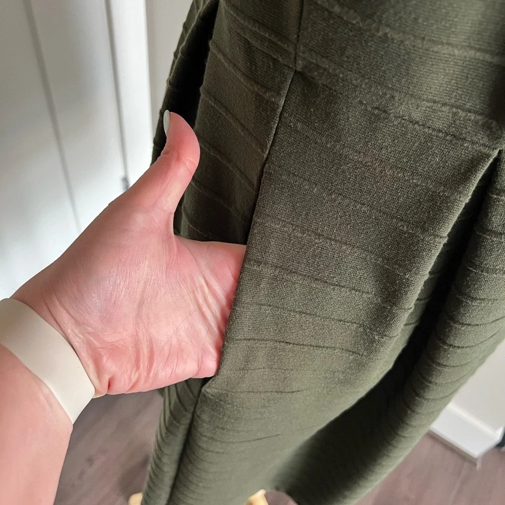 Fit and Flare Plus Green Dress from Anthropologie in 1X - Picture 4 of 7